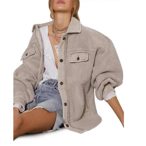 Free People Ruby Jacket, Stone NWT
